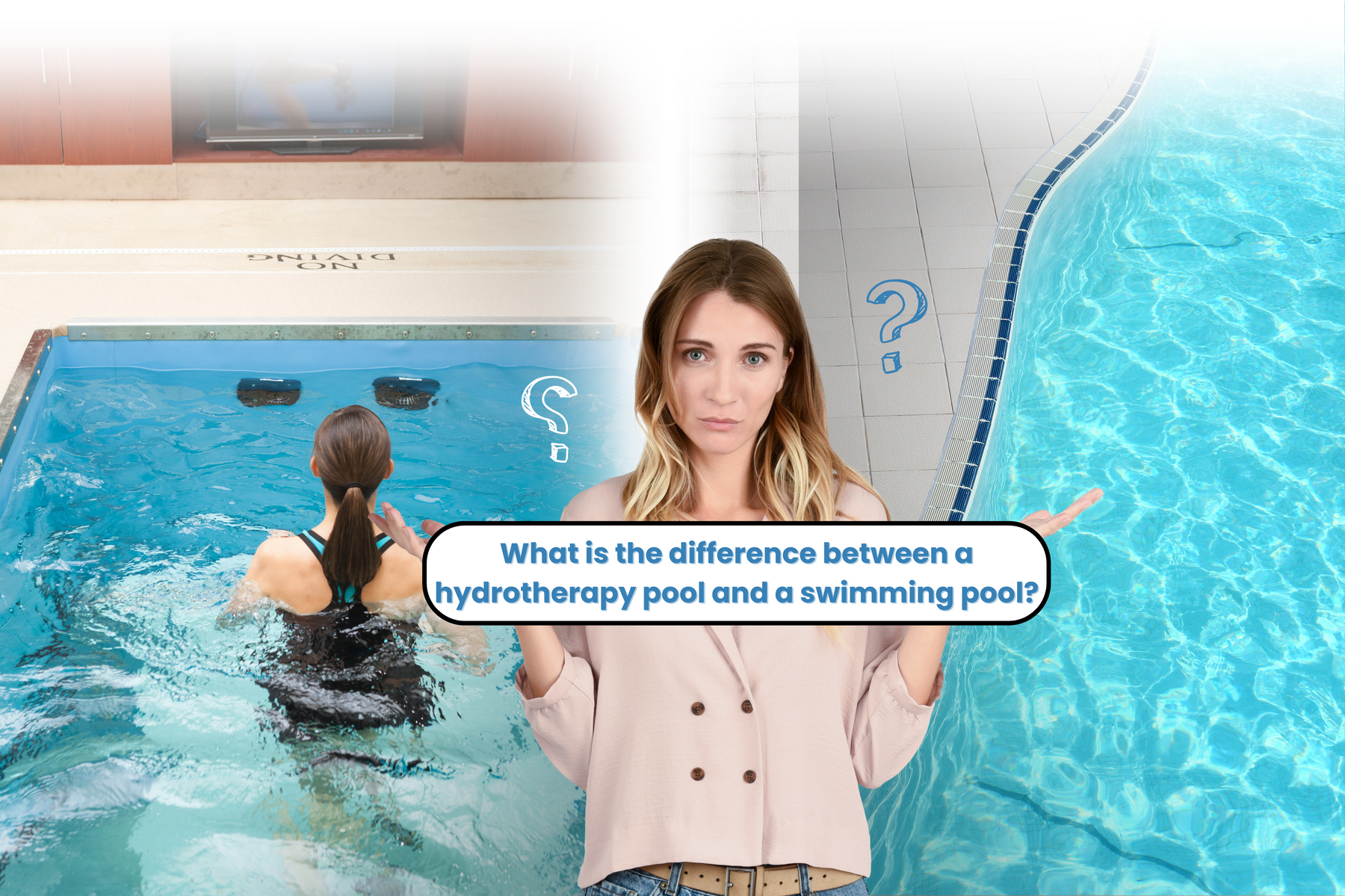 What is the difference between a hydrotherapy pool and a swimming pool?