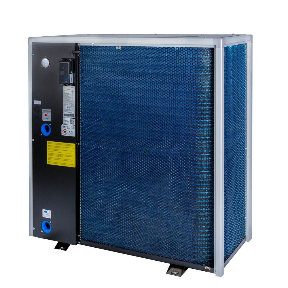 AquaCal TropiCal T130 blue back of unit on a white background