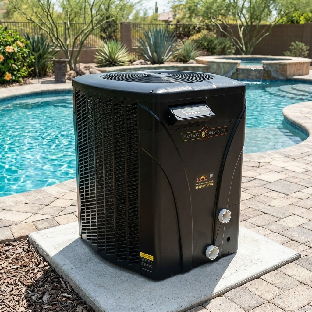 Electric pool heat pump for inground pool by pool