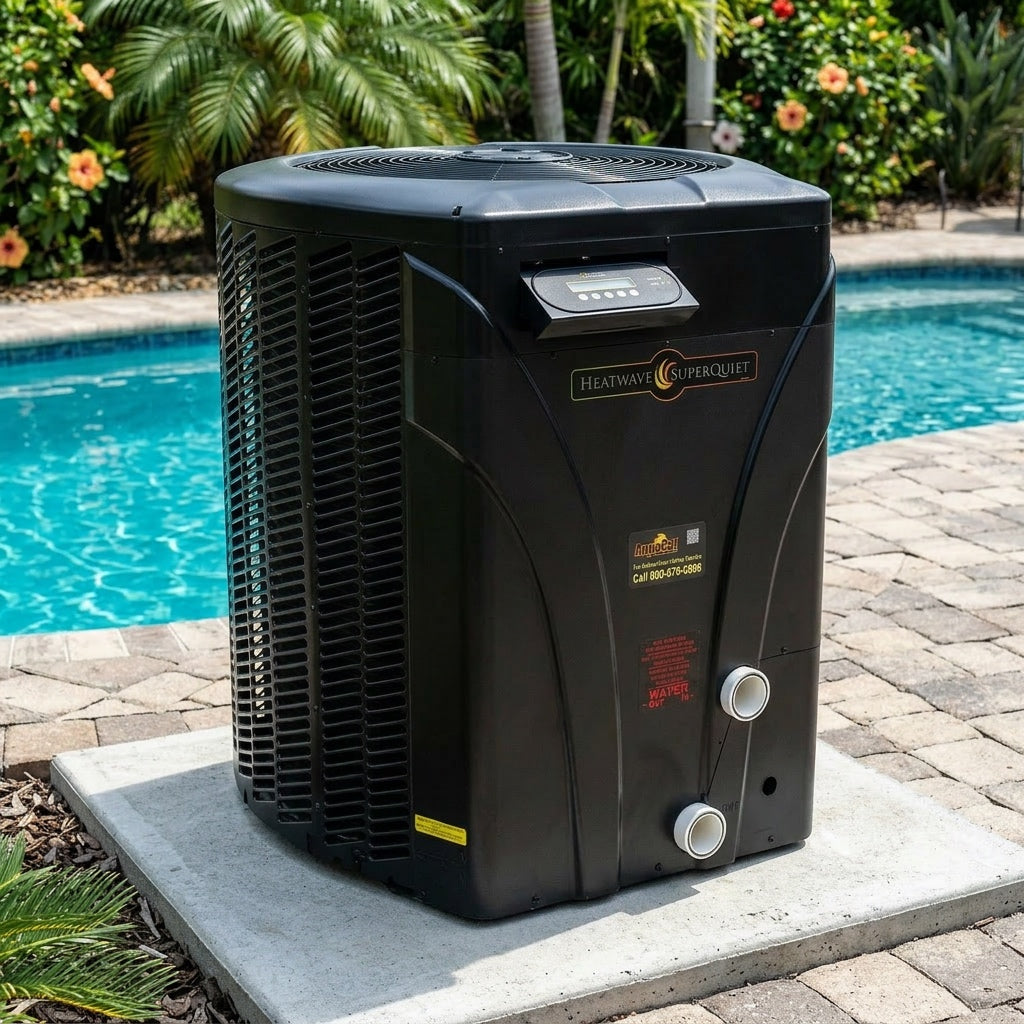 AquaCal SQ200R pool heat pump from the side
