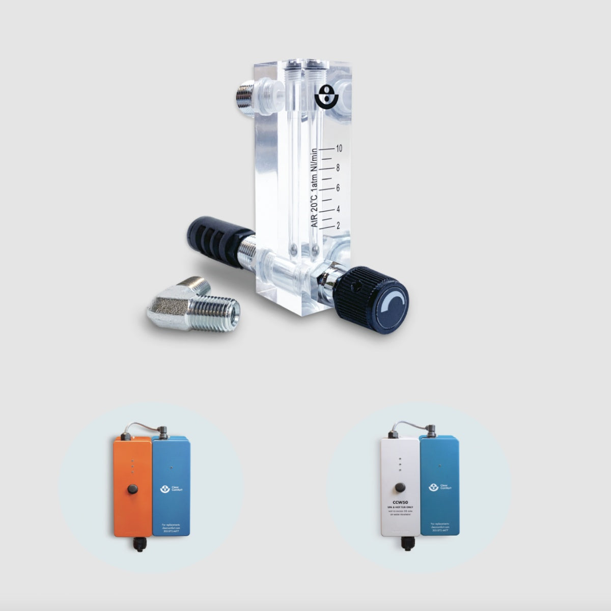 Flow Meter Kit Clear Comfort Valved Flowmeter Kit — Nonstop Swim