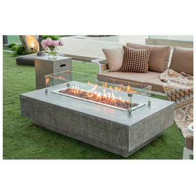 Elementi 56" Light Grey Concrete Fire Table Hampton 