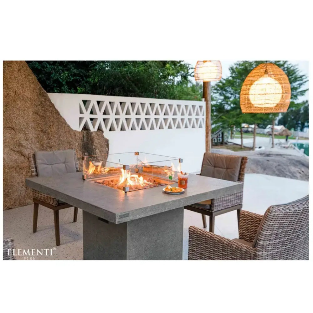 Elementi Concrete Dining Table Birmingham 48 Inch On Patio Side