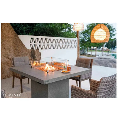 Elementi Concrete Dining Table Birmingham 48 Inch On Patio Side