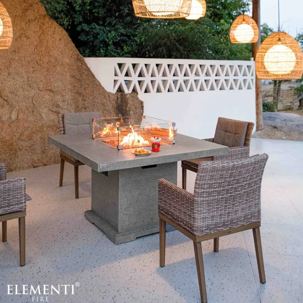 Elementi Concrete Dining Table Birmingham 48 Inch On Patio