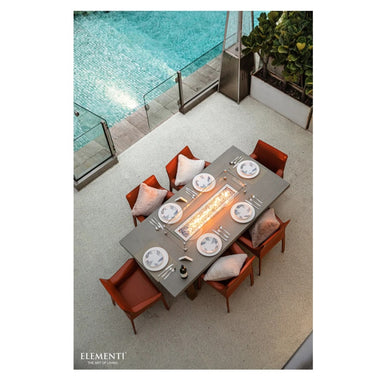 Elementi Concrete Fire Dining Table Sonoma Sky View