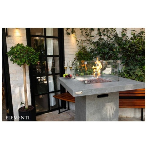 Elementi Concrete Fire Pit Bar Table Montreal Grey Side