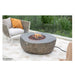 Elementi Concrete Fire Table Boulder Fire Pit on terrace side