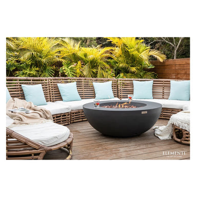 Elementi Concrete Fire Table Lunar Bowl Dark Grey