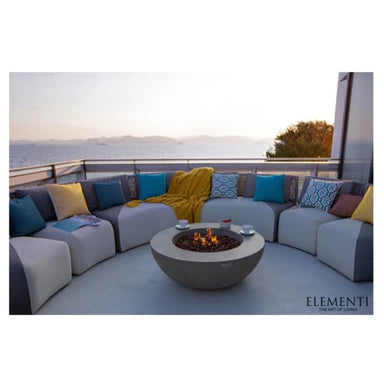 Elementi Concrete Fire Table Lunar Bowl Light Grey