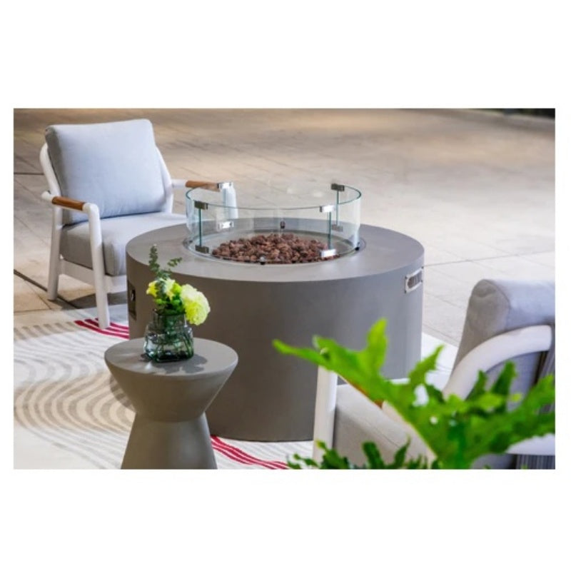 Elementi Concrete Fire Table Pacaya Light Grey Outside