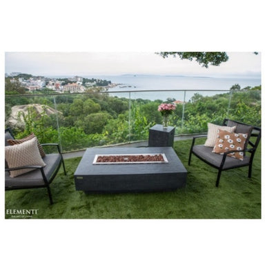 Elementi Dark Grey Concrete Fire Table Hampton Front