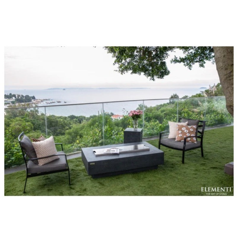 Elementi Dark Grey Concrete Fire Table Hampton Side