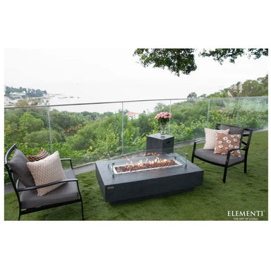 Elementi Dark Grey Concrete Fire Table Hampton 