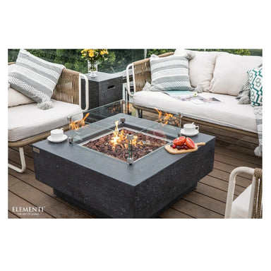 Elementi Dark Grey Concrete Fire Table Manhattan On Deck