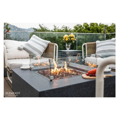Elementi Dark Grey Concrete Fire Table Manhattan Side