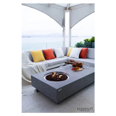 Elementi Dark Grey Concrete Fire Table Metropolis Side