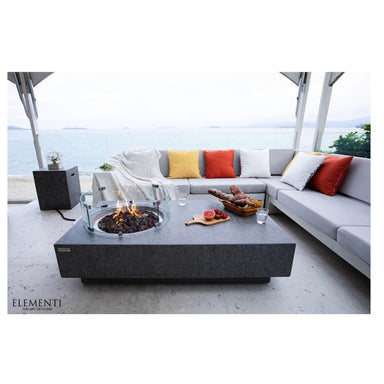 Elementi Dark Grey Concrete Fire Table Metropolis