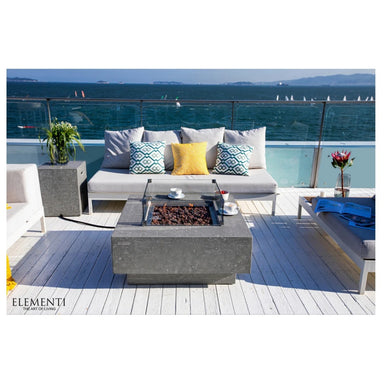 Elementi Light Grey Concrete Fire Table Manhattan
