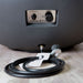 Elementi Lunar Bowl Fire Pit-Closeup with Hose