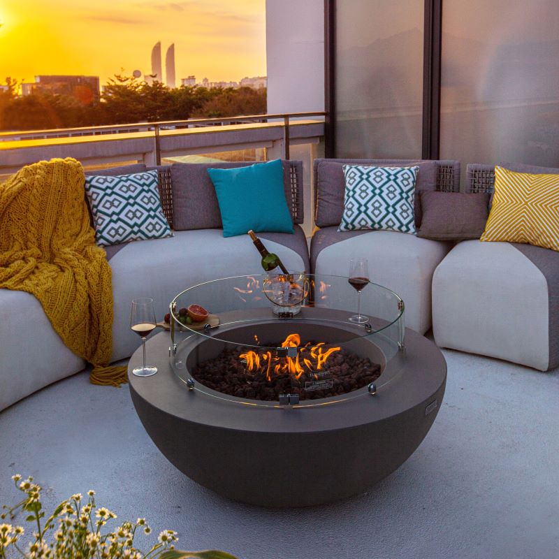 Elementi Lunar Bowl Fire Pit-Lifestyle