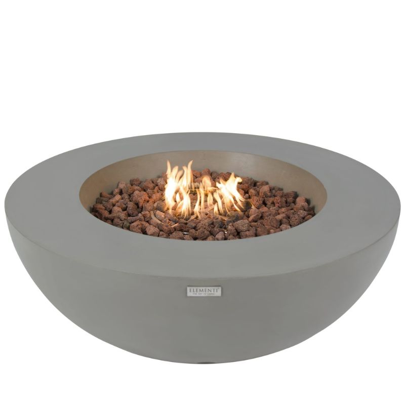 Elementi Lunar Bowl Fire Pit Light Grey-Main Image