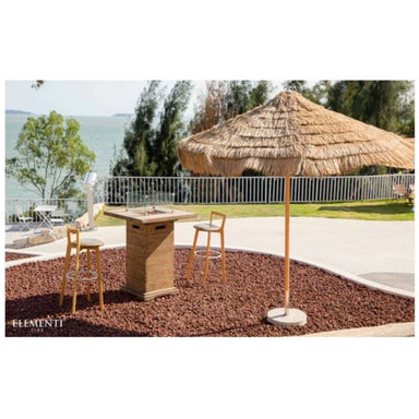 Elementi Redwood Concrete Fire Bar Table Rova