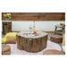 Elementi Redwood Concrete Fire Table Manchester On Patio