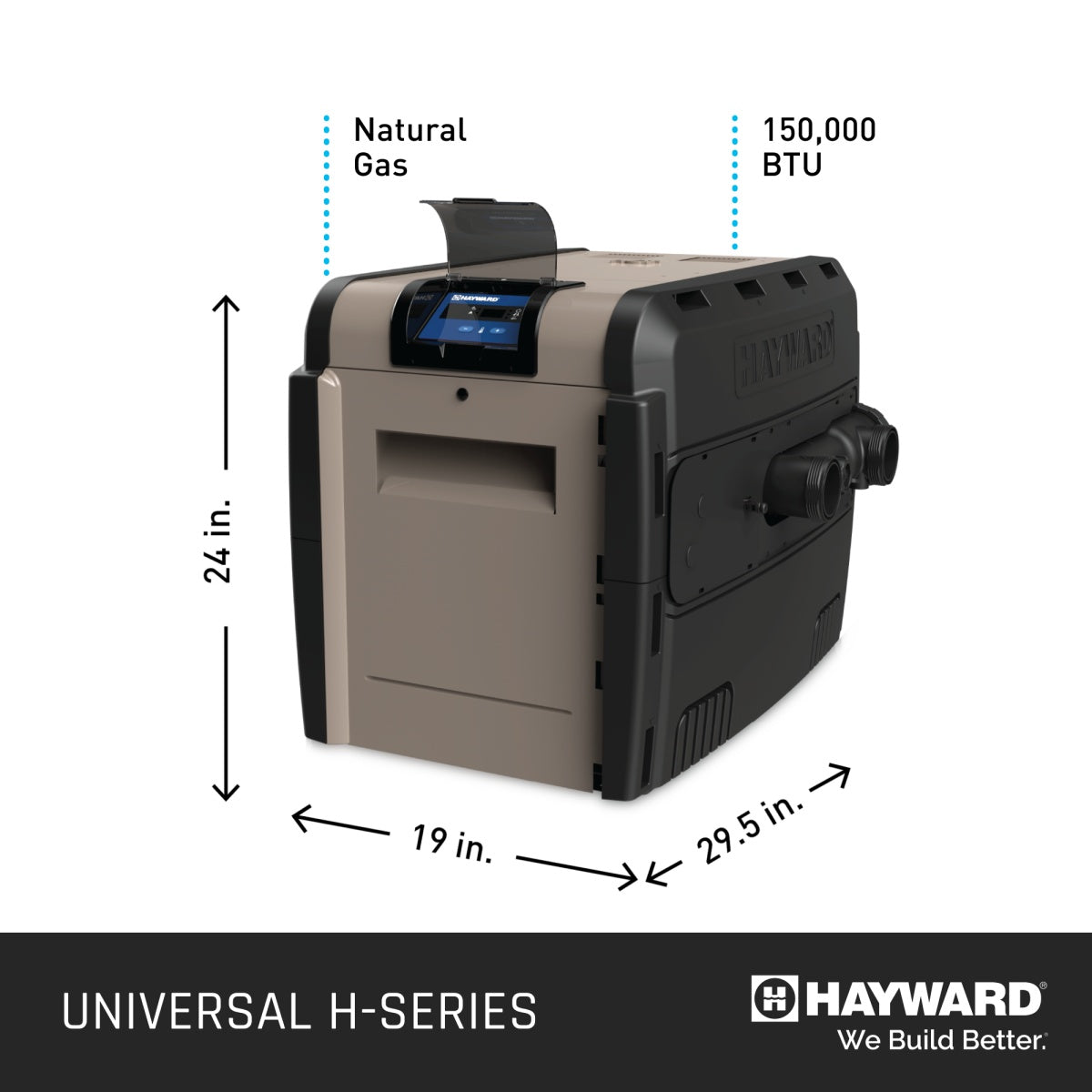 Hayward H150 Pool Heater Measurements