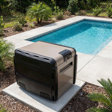H200 heater by a pool