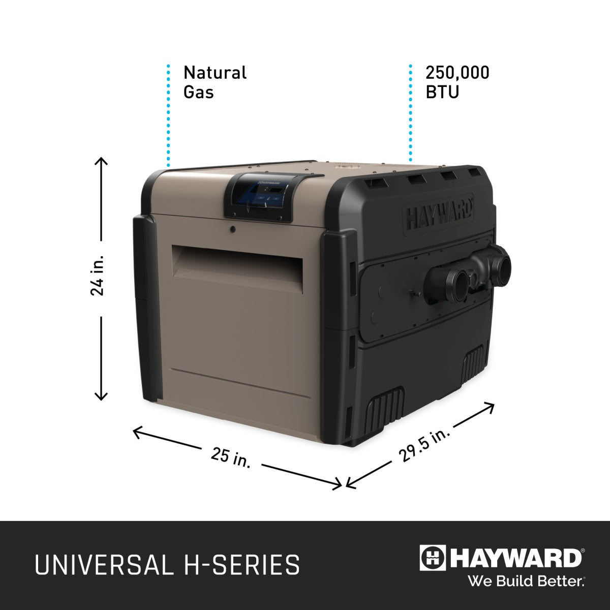Hayward H250 Pool Heater Measurements 