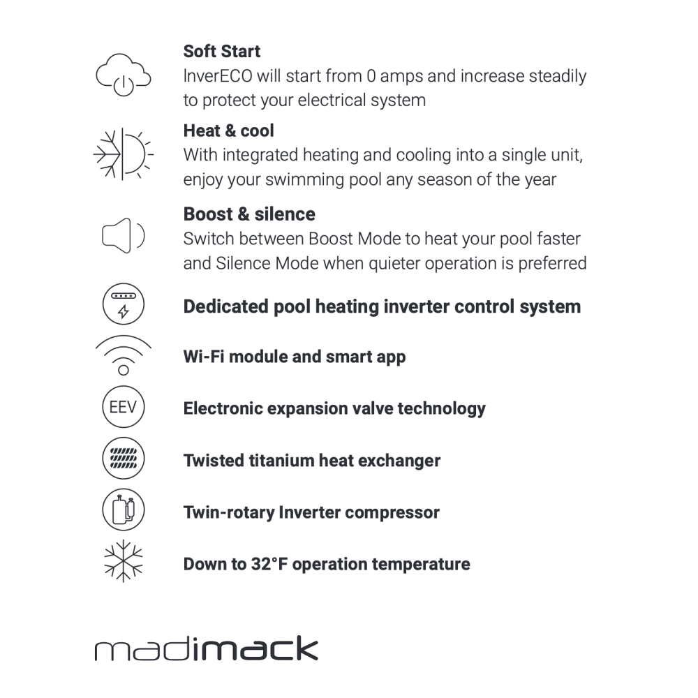 Madimack heat pump details