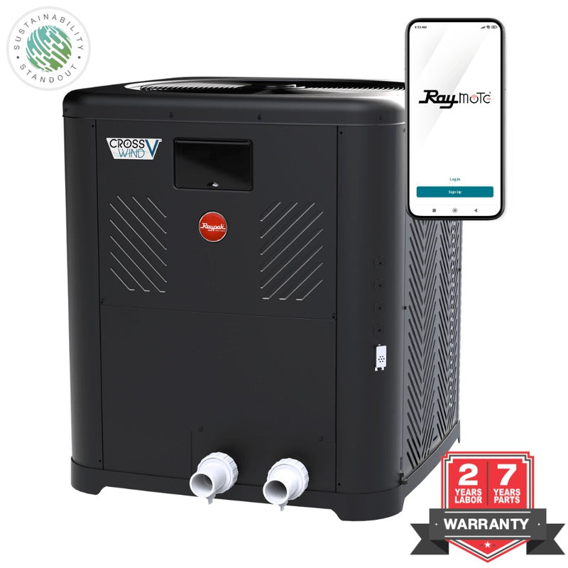 Raypak Crosswind V Standard Pool/Spa Pool Heat Pump Side